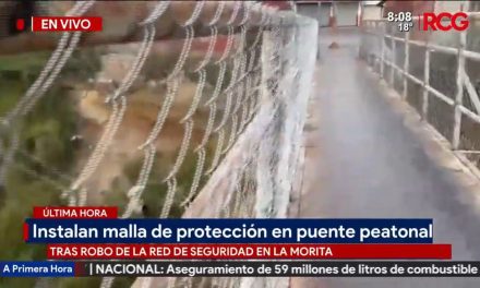 Instalan malla en puente peatonal de la colonia ‘La Morita’