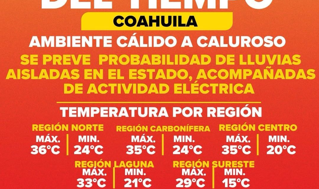 Temperatura da tregua en Coahuila