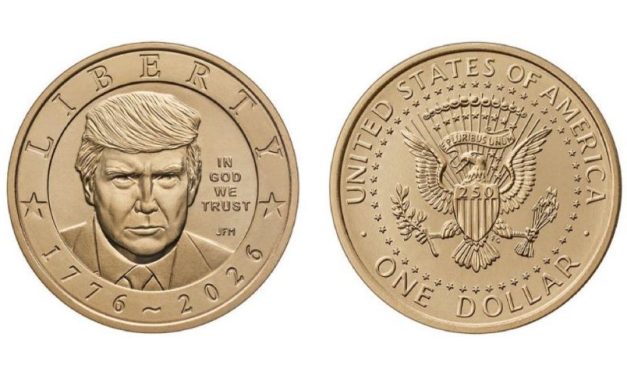 Lanzan moneda de un dólar con la imagen de Trump por aniversario de EE. UU.