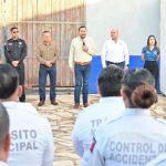 Carlos Villarreal encabeza pase de lista de policías en la Comandancia Municipal