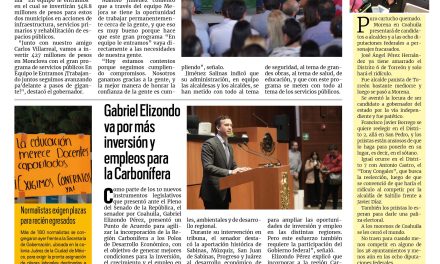 Portada RCG Lagunera [8 de octubre de 2026] Llega ‘En Equipo le Entramos’ a la región Centro del estado; Gabriel Elizondo va por más inversión y empleos para la Carbonífera y más…