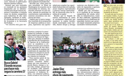 Portada RCG Media [9 de octubre de 2026] Amarra Coahuila empresa de semiconductores por dos mmdp; busca Gabriel Elizondo recursos para hacer más segura la carretera 57 y más…