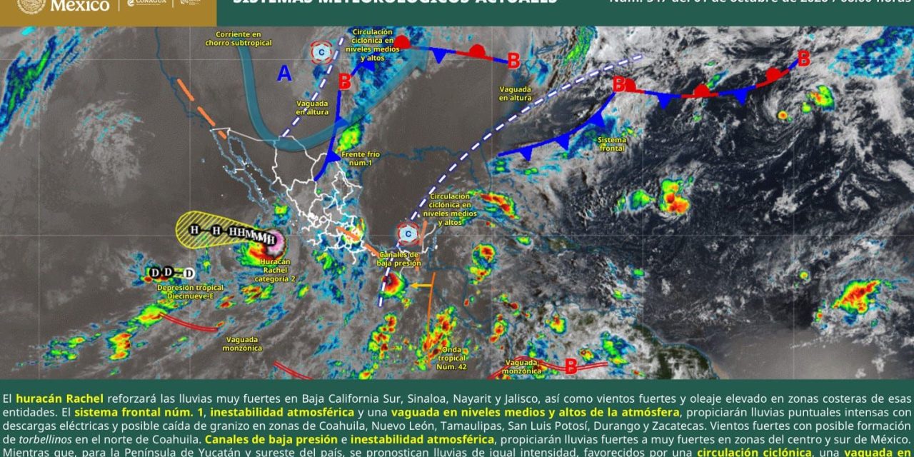Se esperan lluvias y posibles torbellinos para hoy en Coahuila
