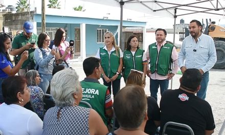 Pavimentan calle Manuel Ávila Camacho en la colonia Loma Linda de Monclova